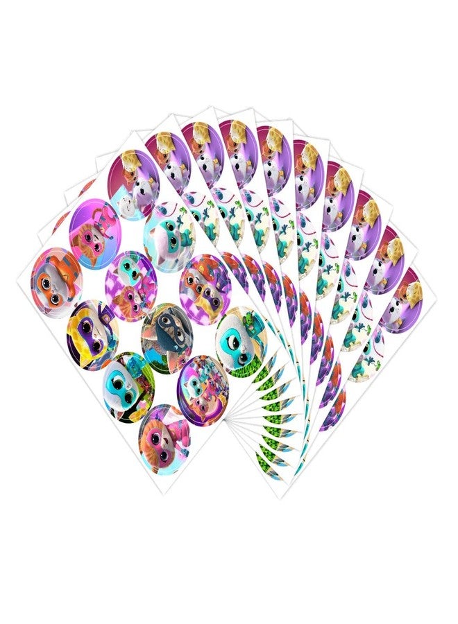 BNFUO 120pcs Super Cats Stickers for Kids Birthday Party Supplies for Super Cats Birthday Decorations -10 Sheets - Image 2